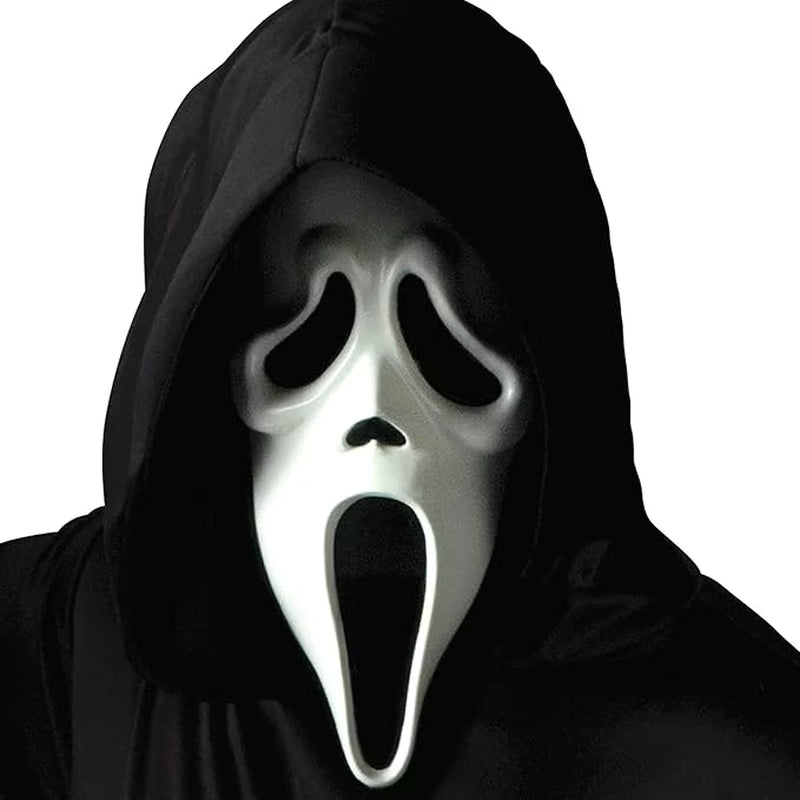 Mens Ghost Face Mask as Seen in the Movie Scream, White, One Size Fits Most US